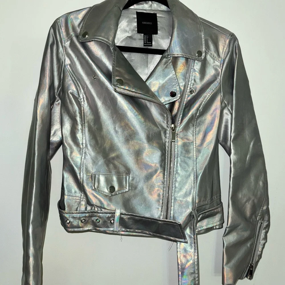 Silver Metallic Women's Jacket - Picture 3 of 5